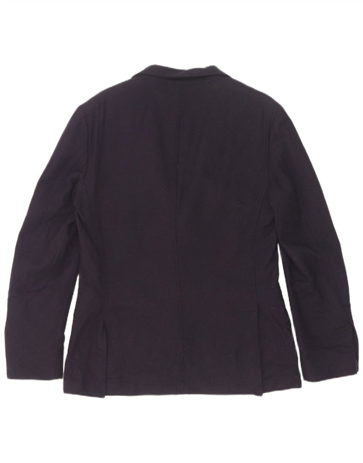 Massimo Dutti Jachetă pentru bărbați cu 2 nasturi UE 48 Lână medie bleumarin