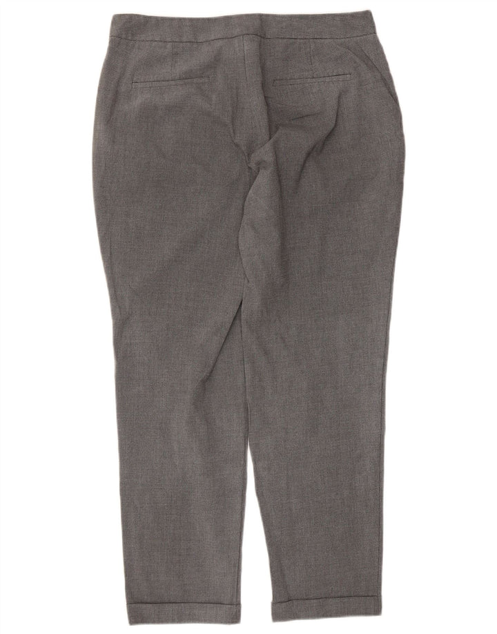 Pantaloni chino drepți pentru femei Zara EU 40 Medium L30 L27 Gri Houndstooth