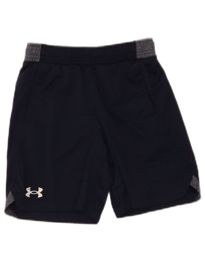 Pantaloni scurți sport Under Armour pentru băieți 7-8 ani, mici, bleumarin, color block