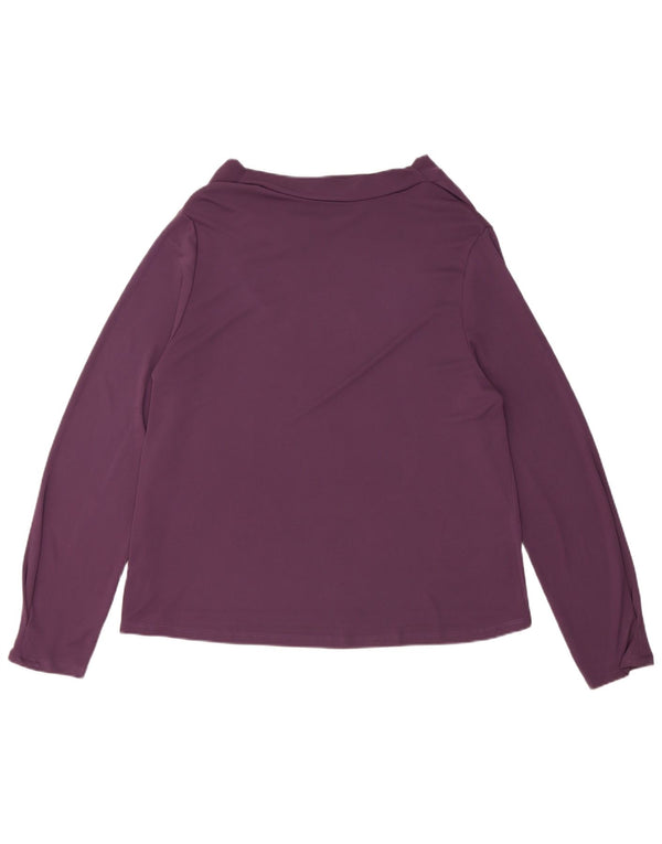 Top obișnuit pentru femei Zara cu mânecă lungă UK 18 XL violet