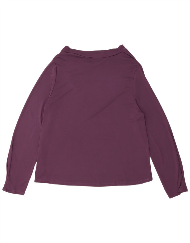 Top obișnuit pentru femei Zara cu mânecă lungă UK 18 XL violet