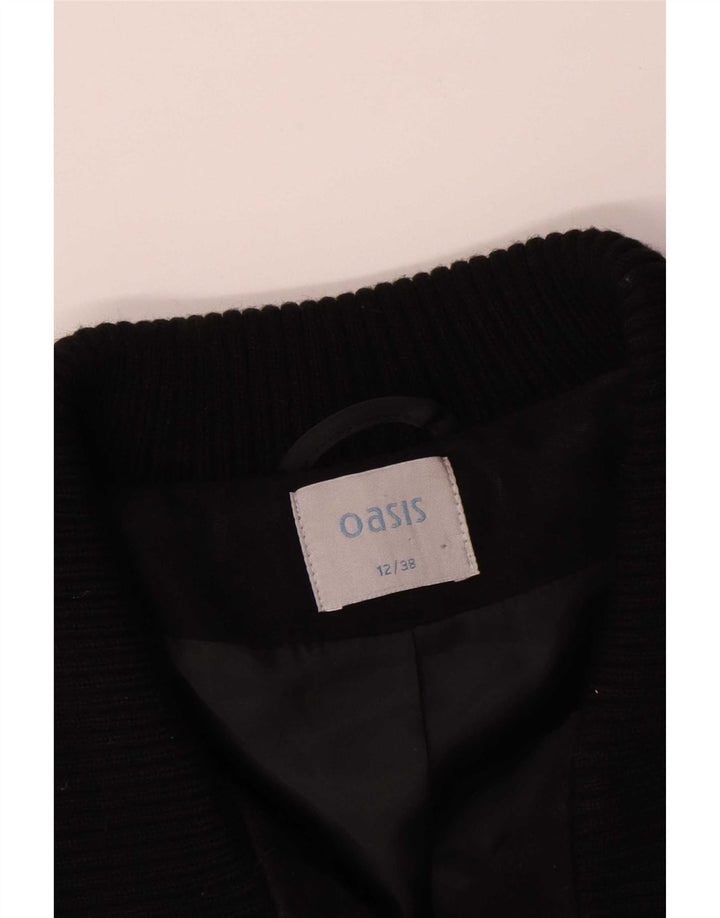 Oasis Pardesiu pentru femei UK 12 Medium Black Bumbac