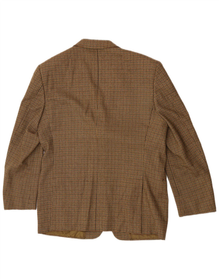 Emanuel Ungaro Jachetă pentru bărbați cu 3 nasturi, UK 38, maro mediu, picioare de găină