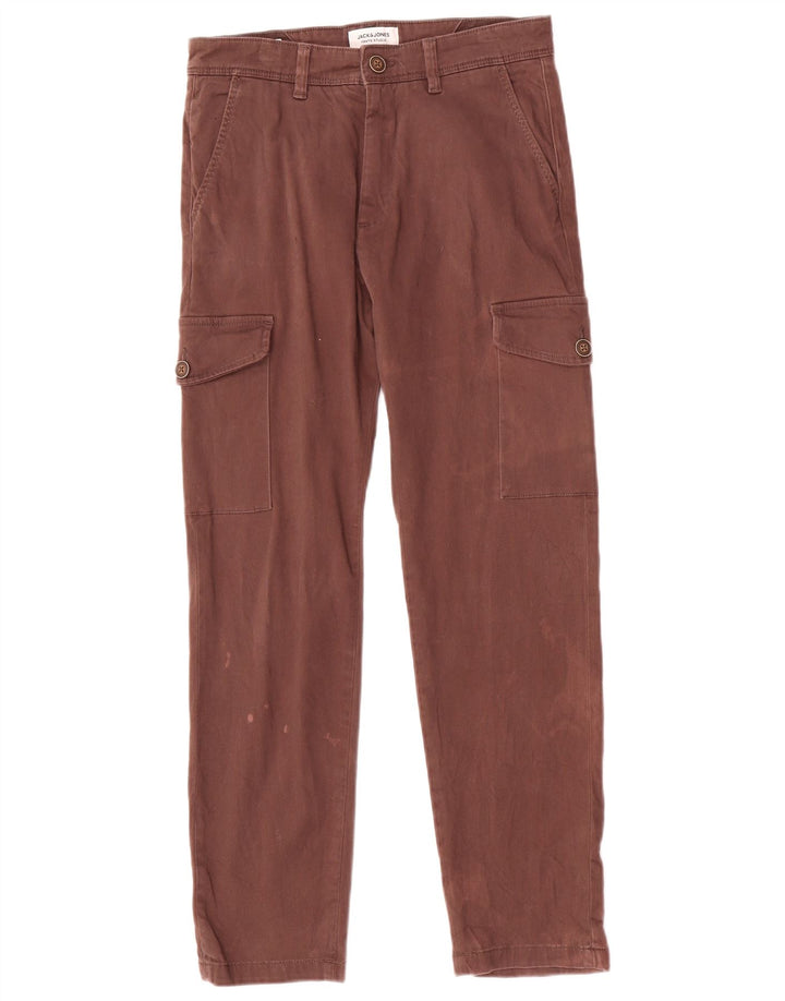 Pantaloni cargo slim pentru bărbați Jack & Jones W29 L30 bumbac maro