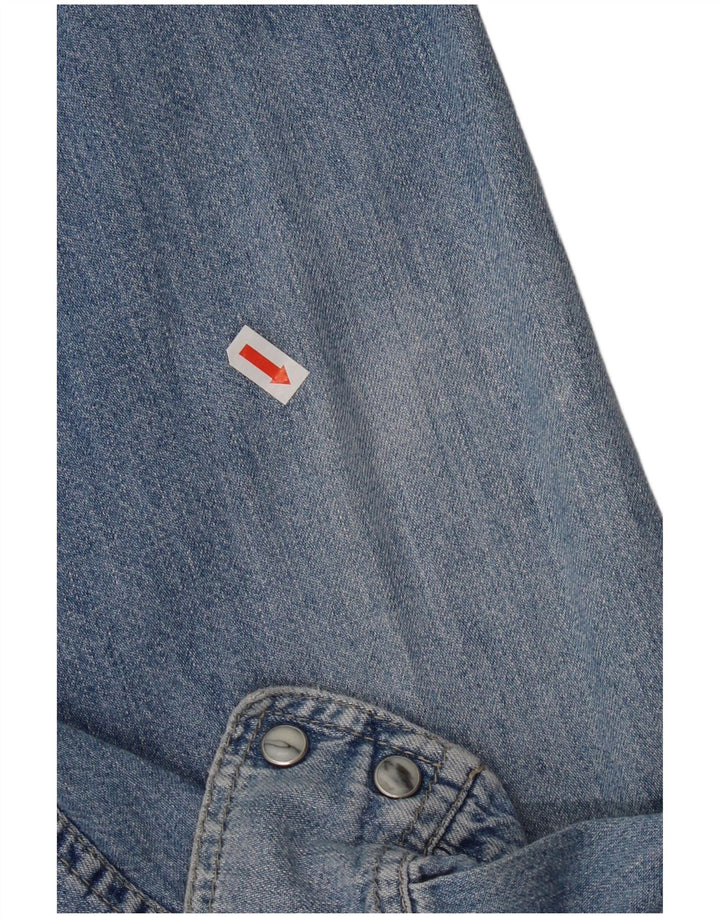 Cămașă din blugi pentru bărbați Wrangler, bumbac albastru XL