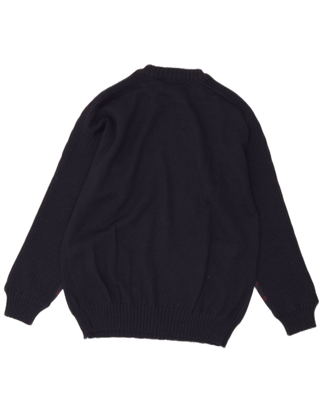 Pulover vintage pentru bărbați cu decolteu triplu, mijlociu, bleumarin, cu dungi