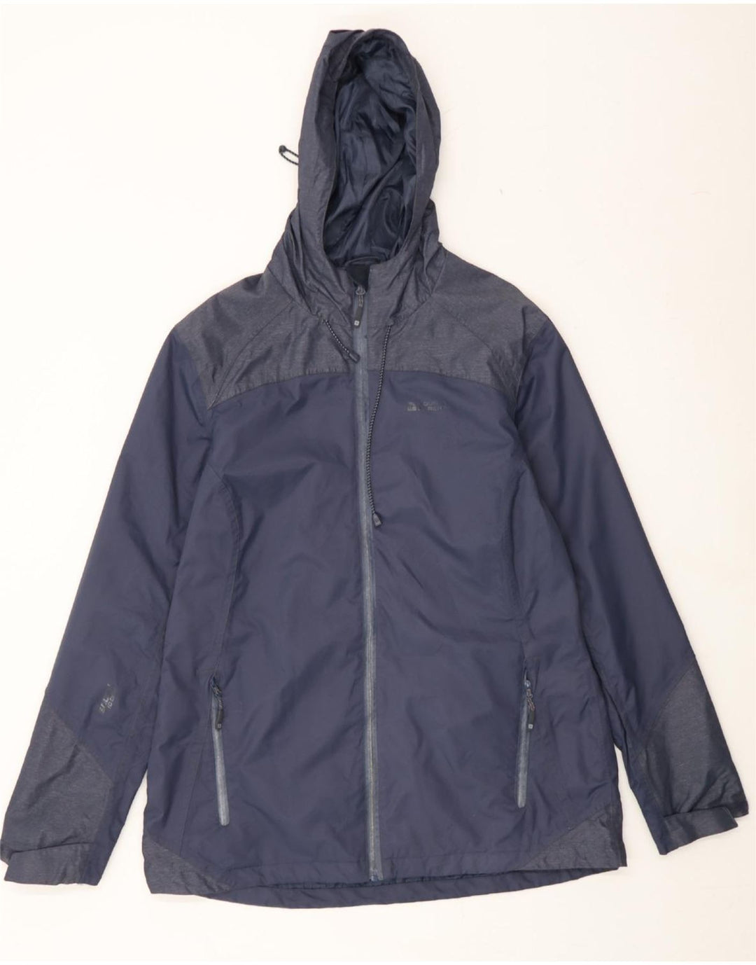 MOUNTAIN WAREHOUSE Womens Hooded Rain Jacket UK 16 Large Navy Blue Nylon Vintage Mountain Warehouse and Second-Hand Mountain Warehouse from Messina Hembry 