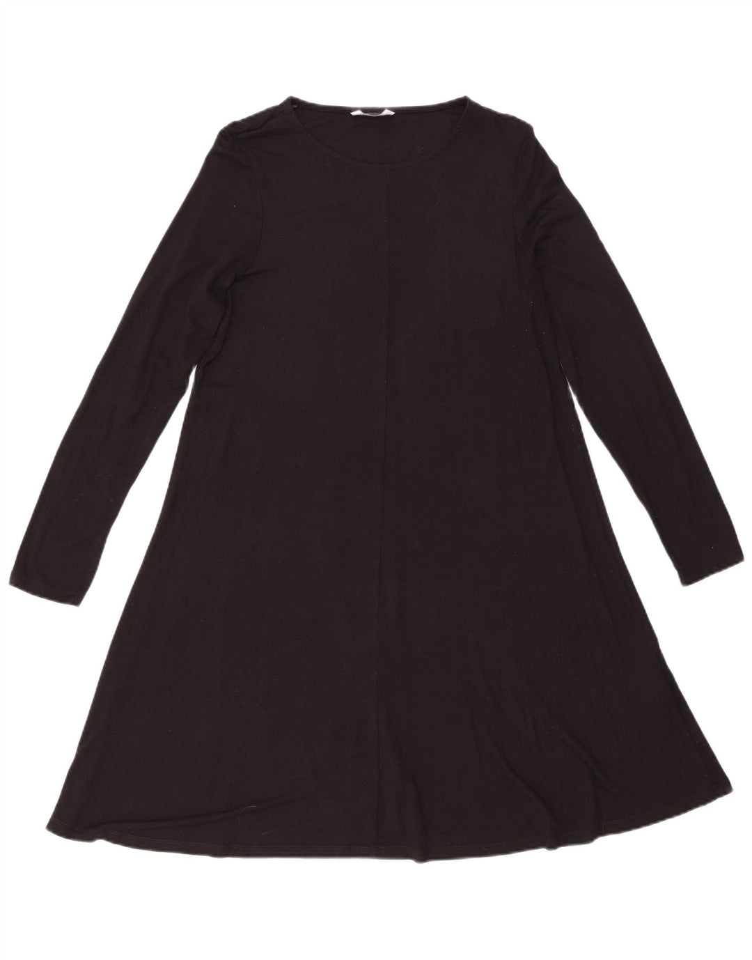 Rochie A-Line cu mânecă lungă pentru femei Marks & Spencer UK 12 Medium Black Viscose