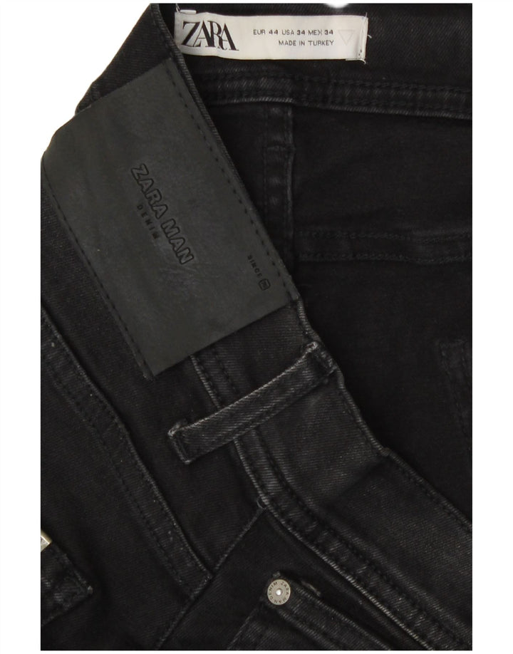 Blugi skinny pentru bărbați Zara EU 44 Large W34 L30 Bumbac negru