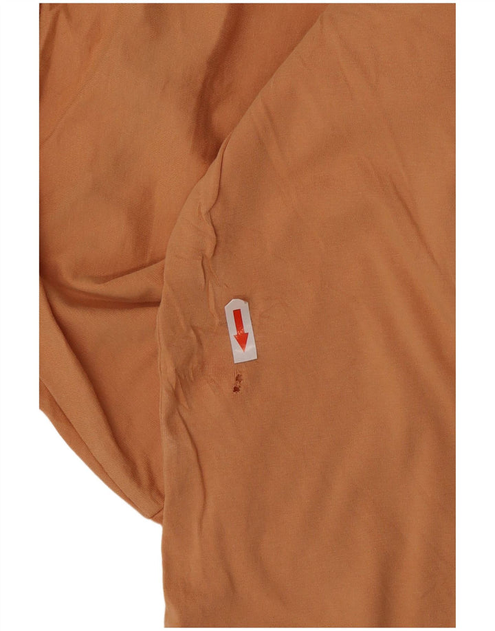 Tricou Fred Perry pentru bărbați Top din bumbac cu dungi portocaliu mediu