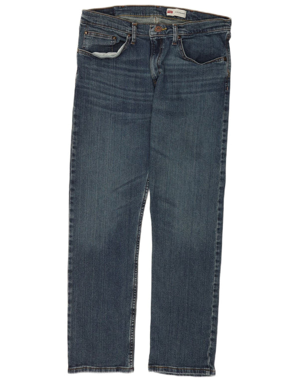 Blugi Wrangler pentru bărbați, slim, drepte, W34 L30, bumbac albastru