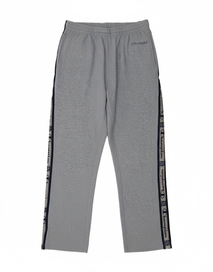 CHAMPION Mens Graphic Tracksuit Trousers Medium  Blue Flecked