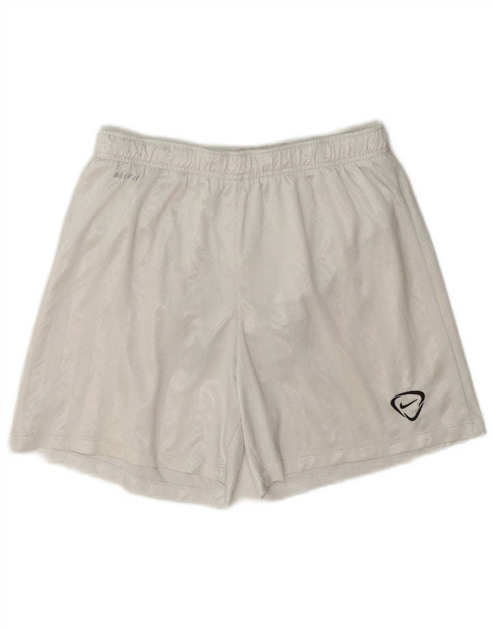 Pantaloni scurți sport Nike Dri Fit Regular pentru bărbați, poliester cu dungi albe medii