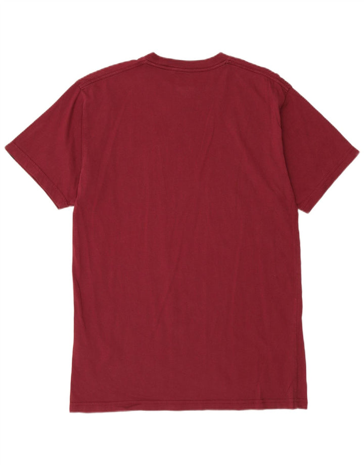 Tricou grafic pentru bărbați VANS, cu croială clasică, top mediu din bumbac burgundy