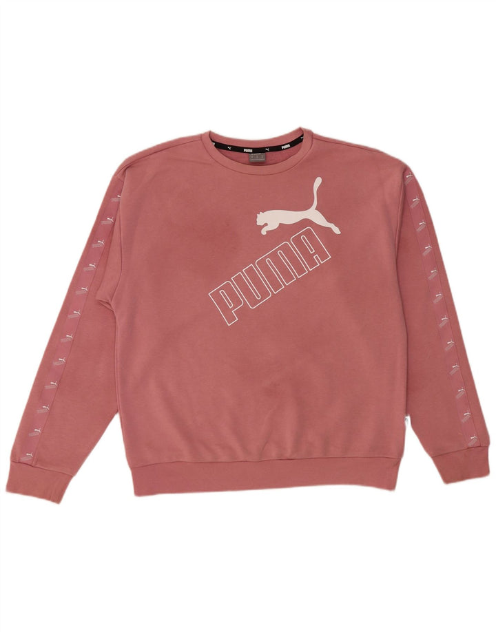 Pulover cu grafic pentru femei PUMA UK 14 bumbac roz mediu