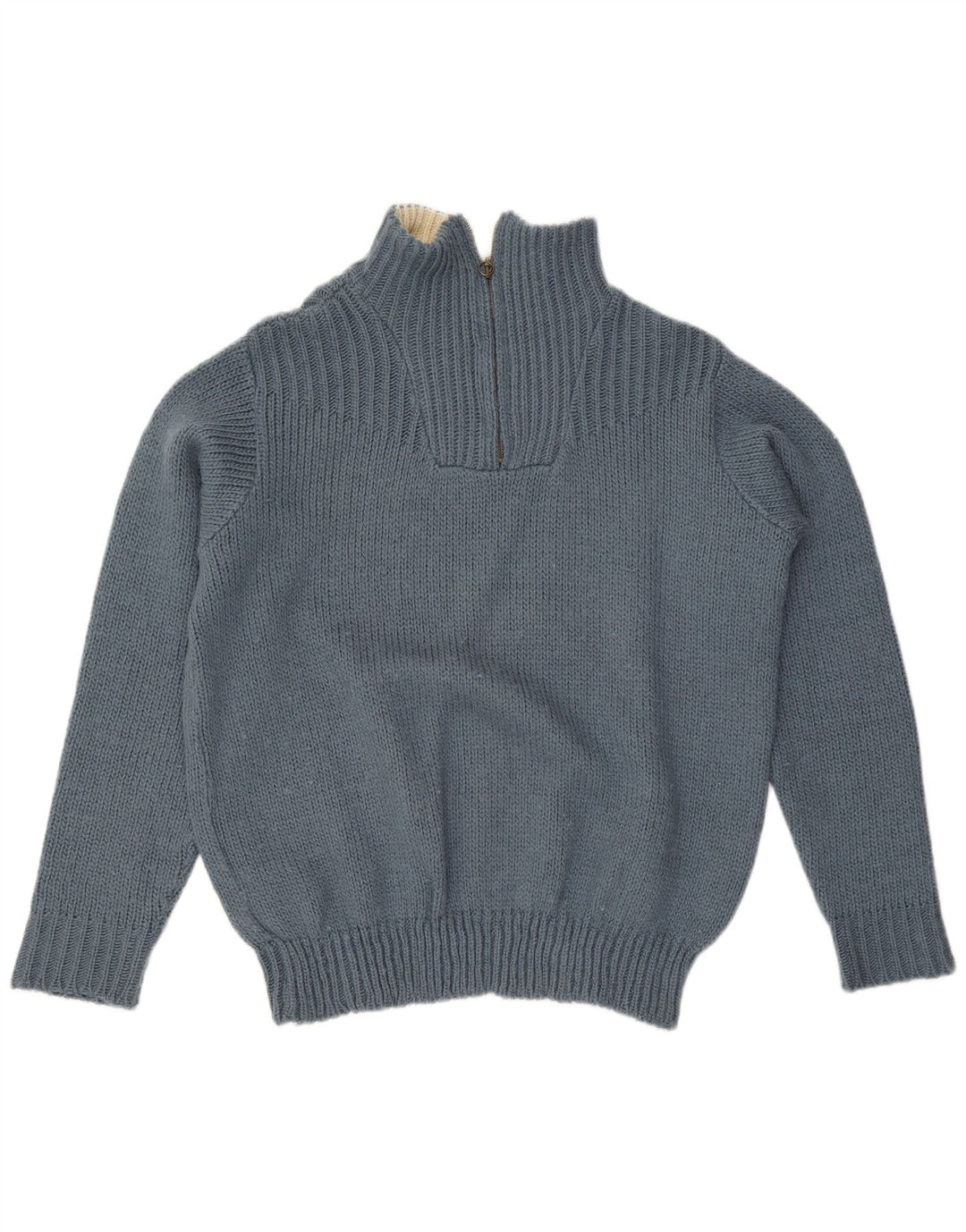 Pulover pentru bărbați Lee, cu fermoar, cu gât, 2XL, albastru acrilic