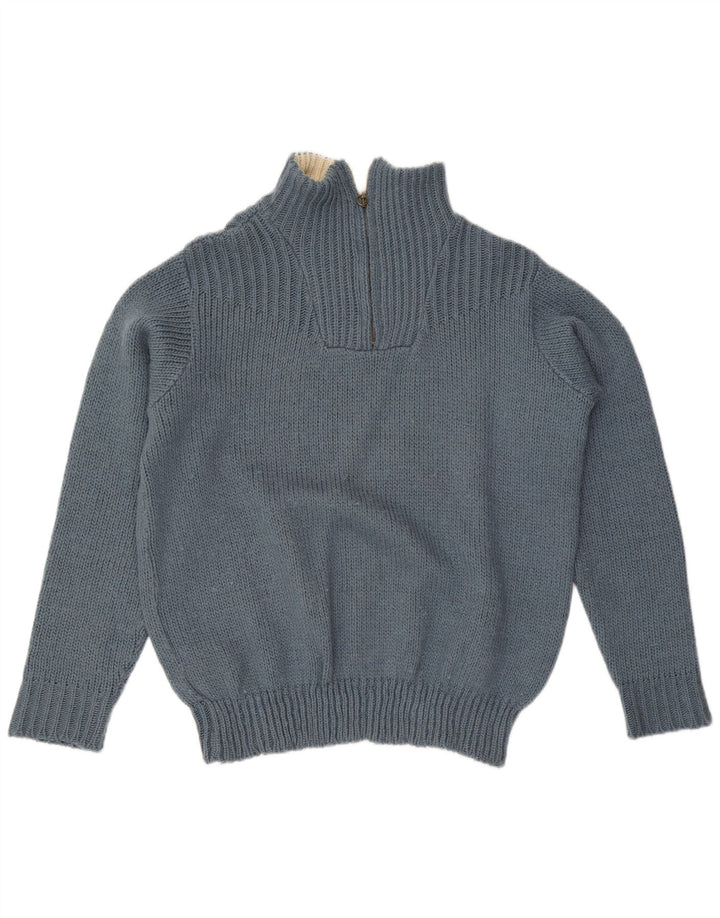 Pulover pentru bărbați Lee, cu fermoar, cu gât, 2XL, albastru acrilic