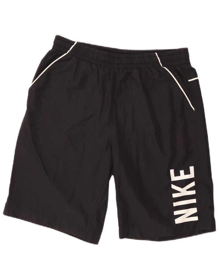 Pantaloni scurți sport grafic Nike pentru bărbați, poliester mediu negru
