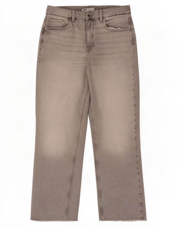 Blugi drepti pentru femei Zara EU 40 Medium W30 L28 Bumbac gri