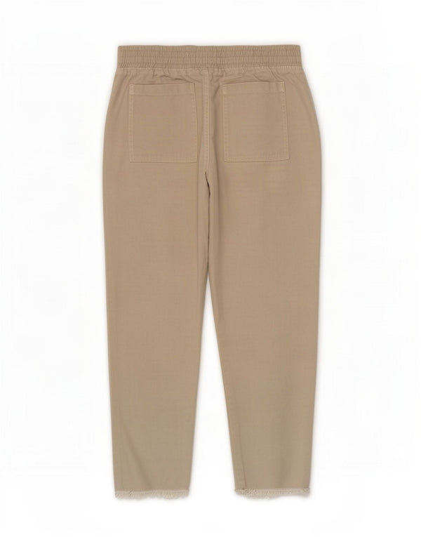 Pantaloni tăiați pentru femei cu talie înaltă Zara Mediu L28 L25 Bej