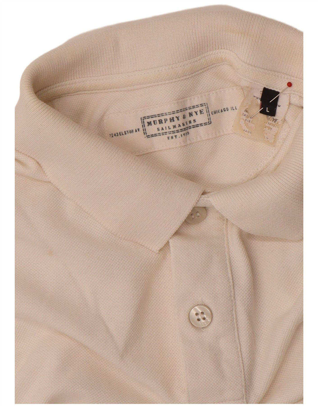 Tricou polo Murphy & Nye pentru femei UK 16, mare, alb, bumbac