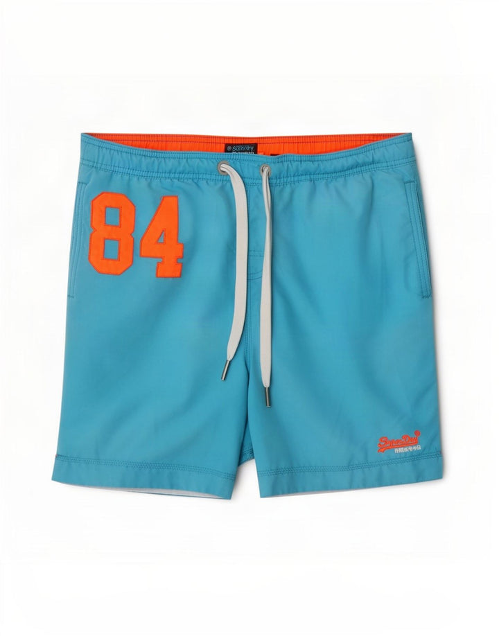 Pantaloni scurți de înot grafic pentru bărbați Superdry XL poliester albastru