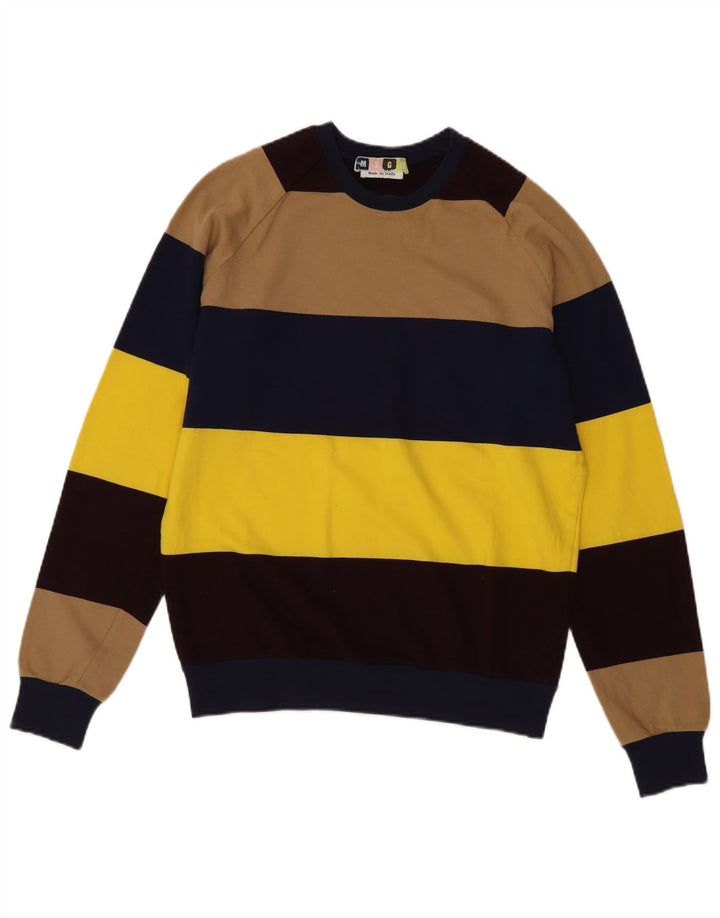 Hanorac pentru bărbați MSGM Pulover mic din bumbac cu dungi multicolore
