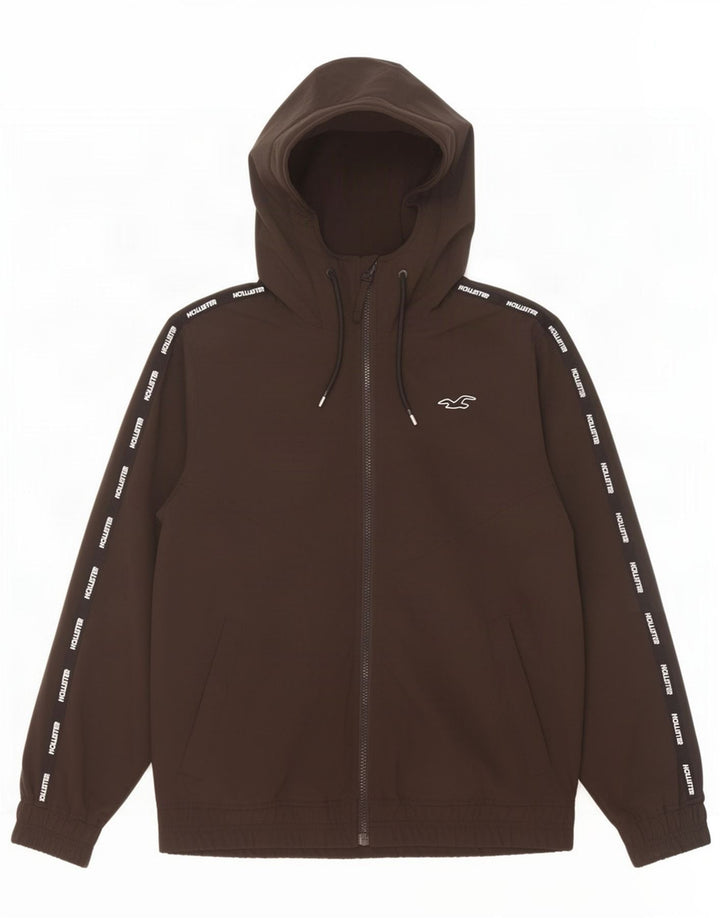 Jachetă Hollister pentru bărbați cu glugă cu glugă UK 36 Poliester negru mic