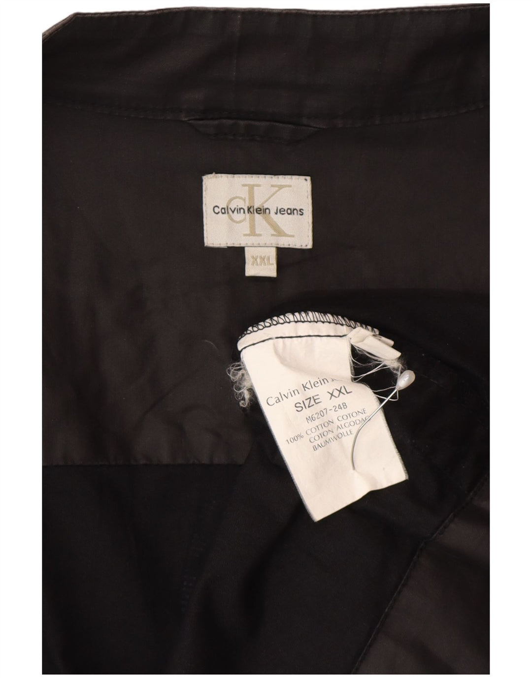 Jachetă Bomber pentru bărbați Calvin Klein Jeans UK 44 2XL Bumbac gri