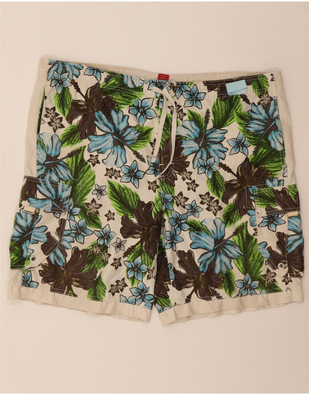 MOSSIMO Mens Swimming Shorts Large  Beige Floral Polyester Vintage Mossimo and Second-Hand Mossimo from Messina Hembry 