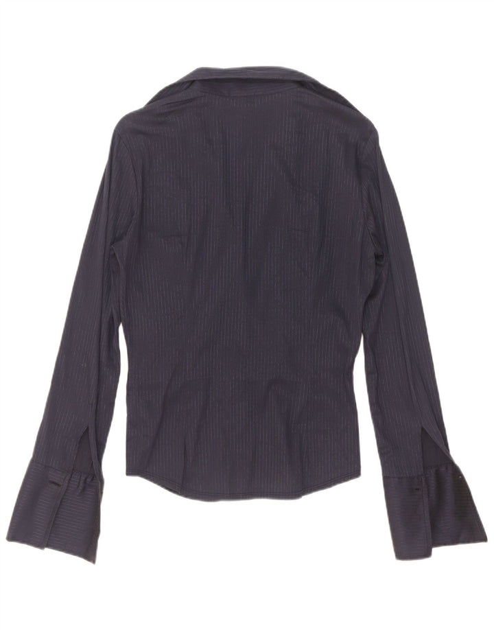 Bluză cămașă pentru femei Max & Co. UK 12 Medium bleumarin, bumbac cu dungi