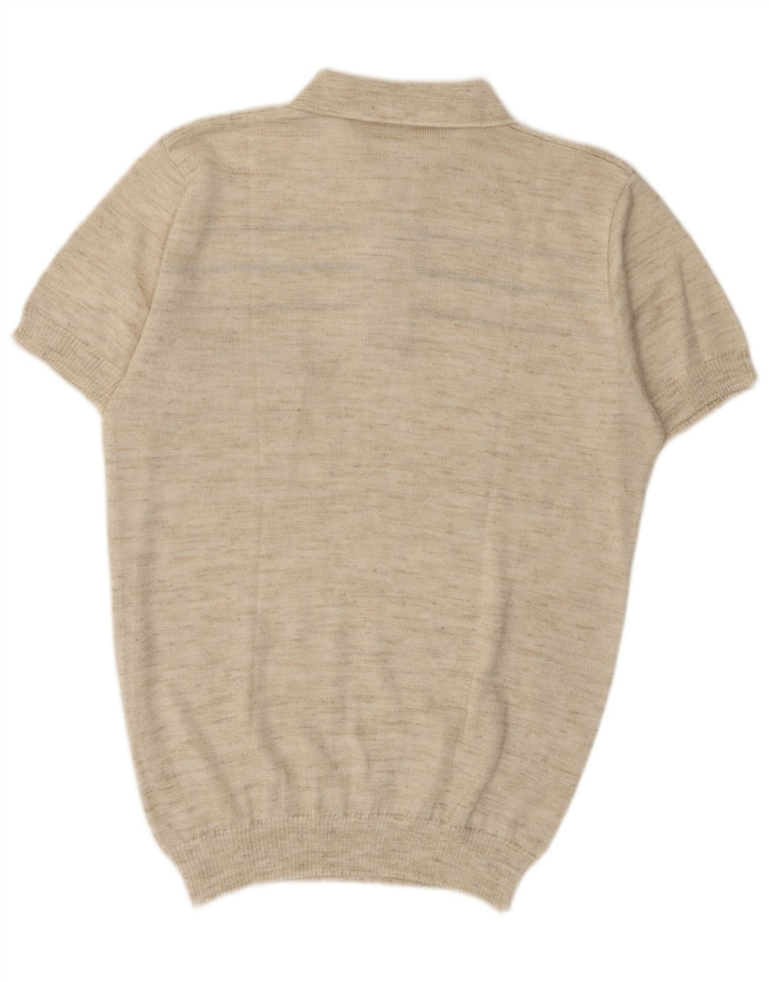 Tricou polo vintage pentru bărbați, în dungi, bej mediu