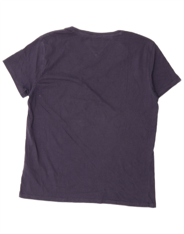 Tricou Tommy Hilfiger pentru bărbați, cu croiala normală, top mediu din bumbac bleumarin