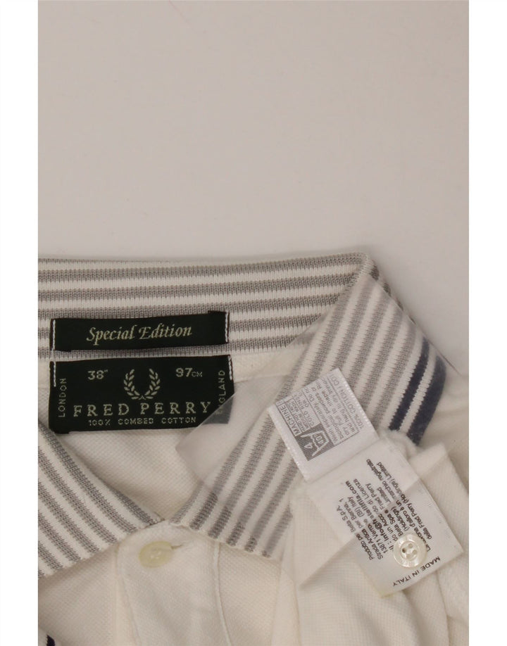 FRED PERRY Tricou polo pentru bărbați, ediție specială, bumbac alb mic