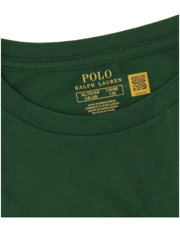 POLO RALPH LAUREN Top pentru baieti cu maneca lunga 15-16 ani XL verde