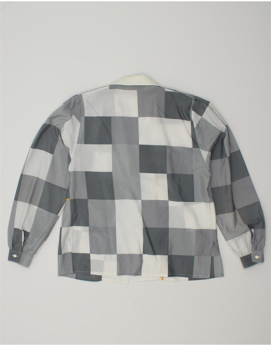 HAMMERLE Womens Long Sleeve Shirt Blouse UK 16 Large Grey Check Polyester Vintage Hammerle and Second-Hand Hammerle from Messina Hembry 