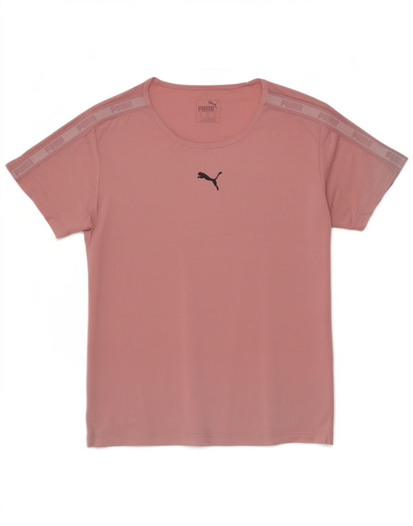Puma Womens Loose Fit Graphic T-Shirt Top UK 4 XS Pink Polyester