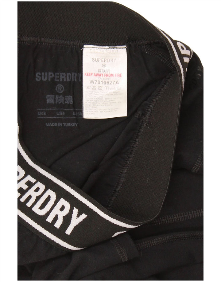 Leggings cu grafică pentru femei SUPERDRY UK 8, bumbac negru mic