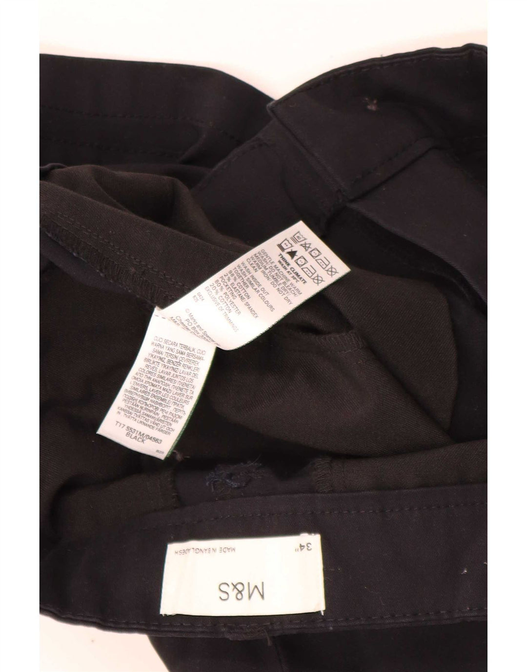 Pantaloni scurți cargo pentru bărbați Marks & Spencer W34, mari, negru, bumbac