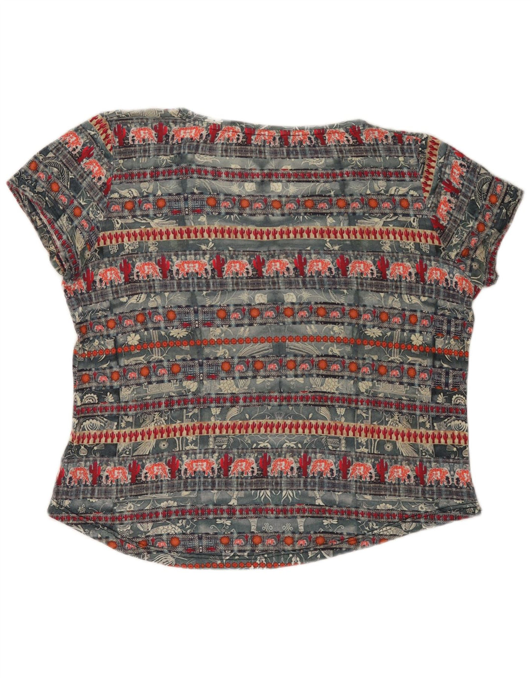 DESIGUAL Tricou grafic pentru femei Top UK 20 2XL Gri Viscoza