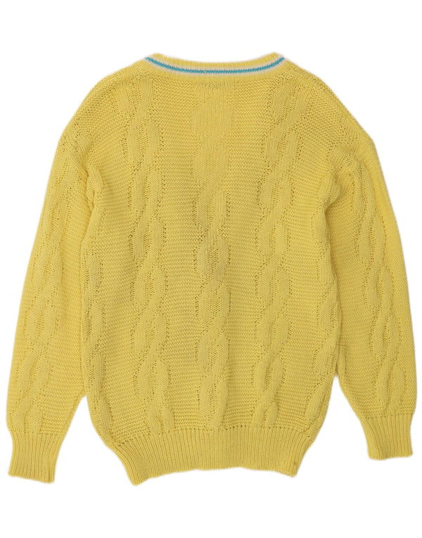 Cardigan Vintage pentru bărbați, galben mediu