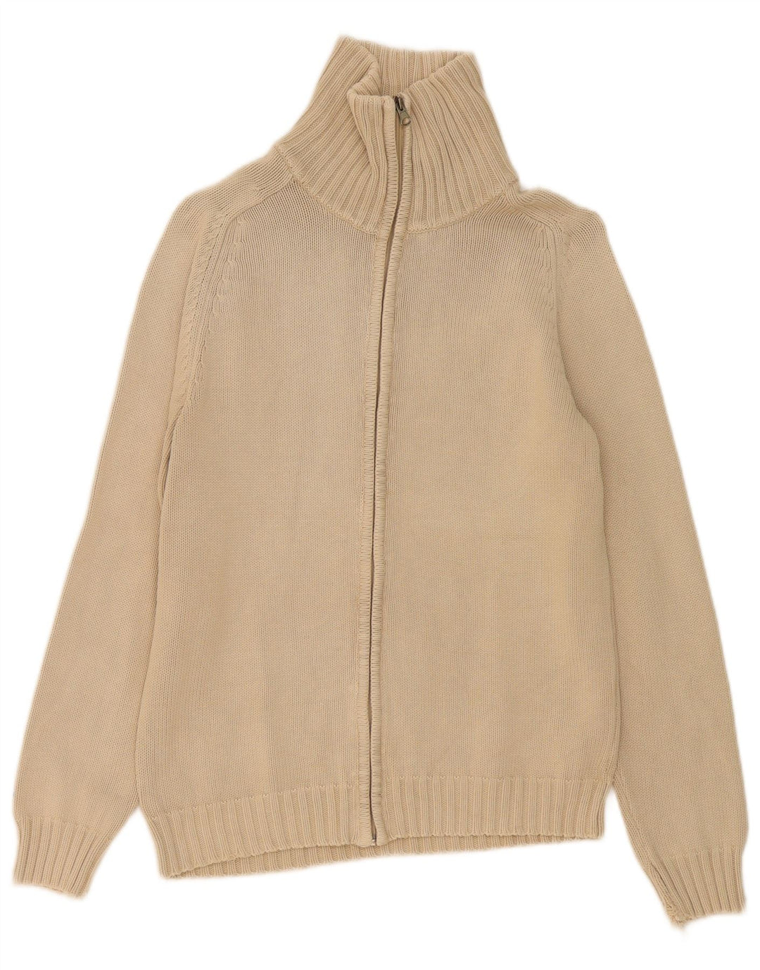 Pulover Cardigan Bărbați ZARA Bumbac Bej Mediu