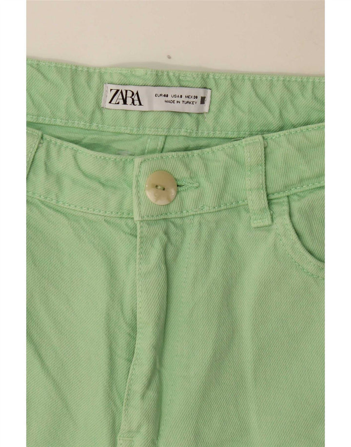Blugi drepti pentru femei Zara EU 40 Medium W30 L26 Bumbac verde