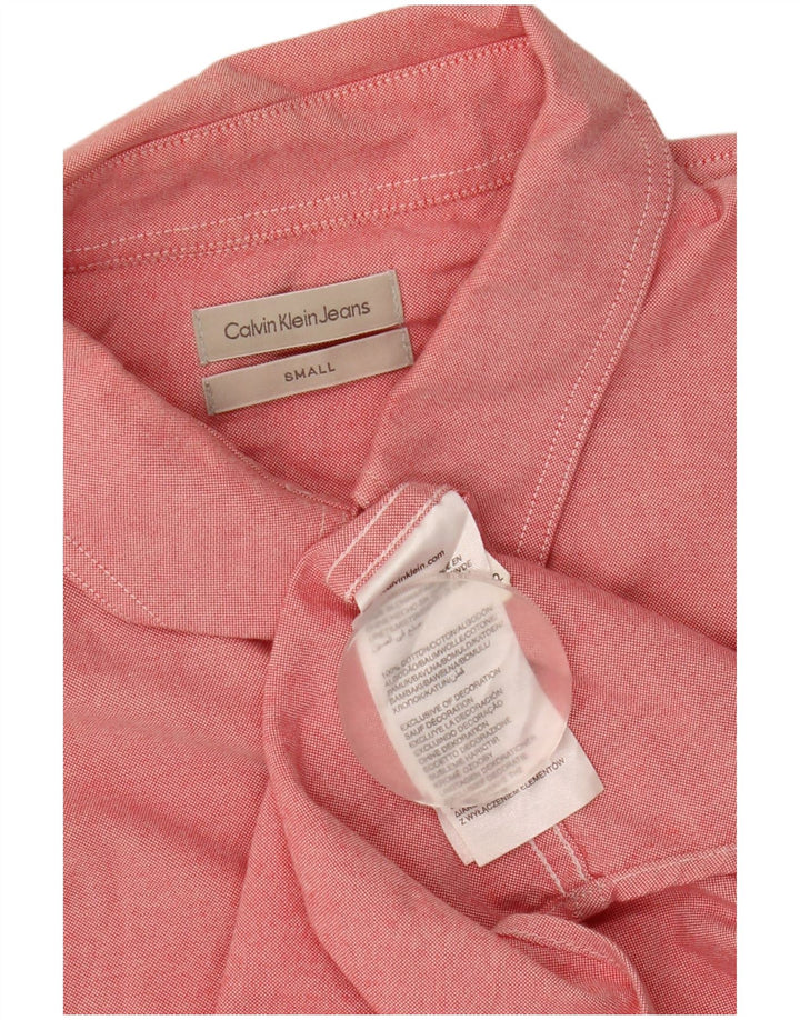 Cămașă pentru bărbați Calvin Klein Jeans Bumbac roz mic