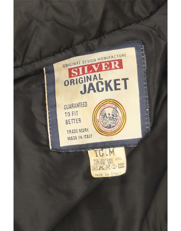 Gilet Vintage pentru bărbați căptușit UK 38 Medium Black Poliester