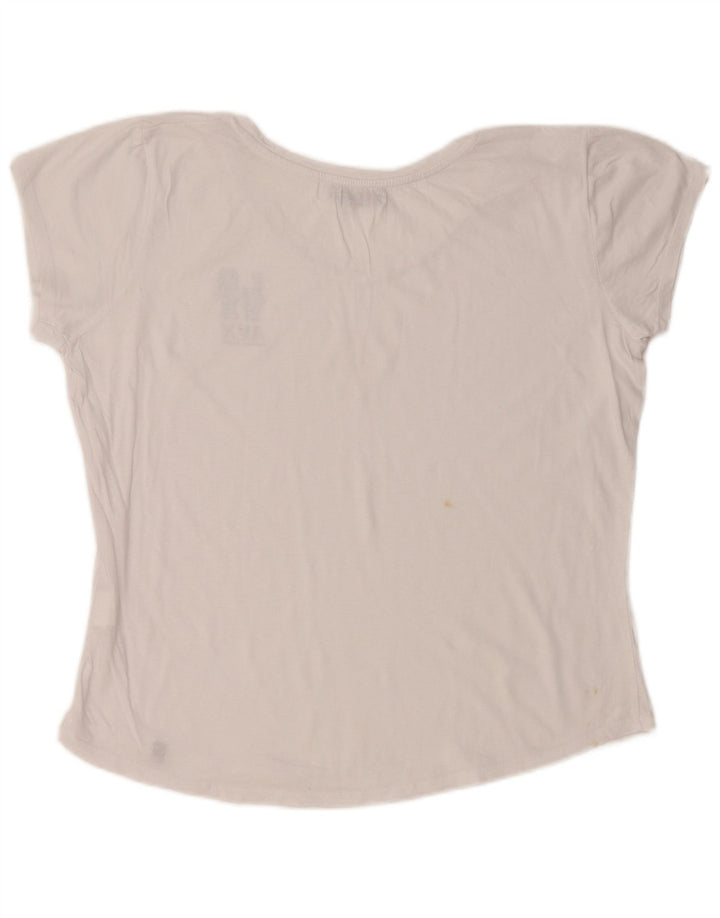 AVIREX Tricou cu grafic crop Top UK 22 2XL Bumbac alb