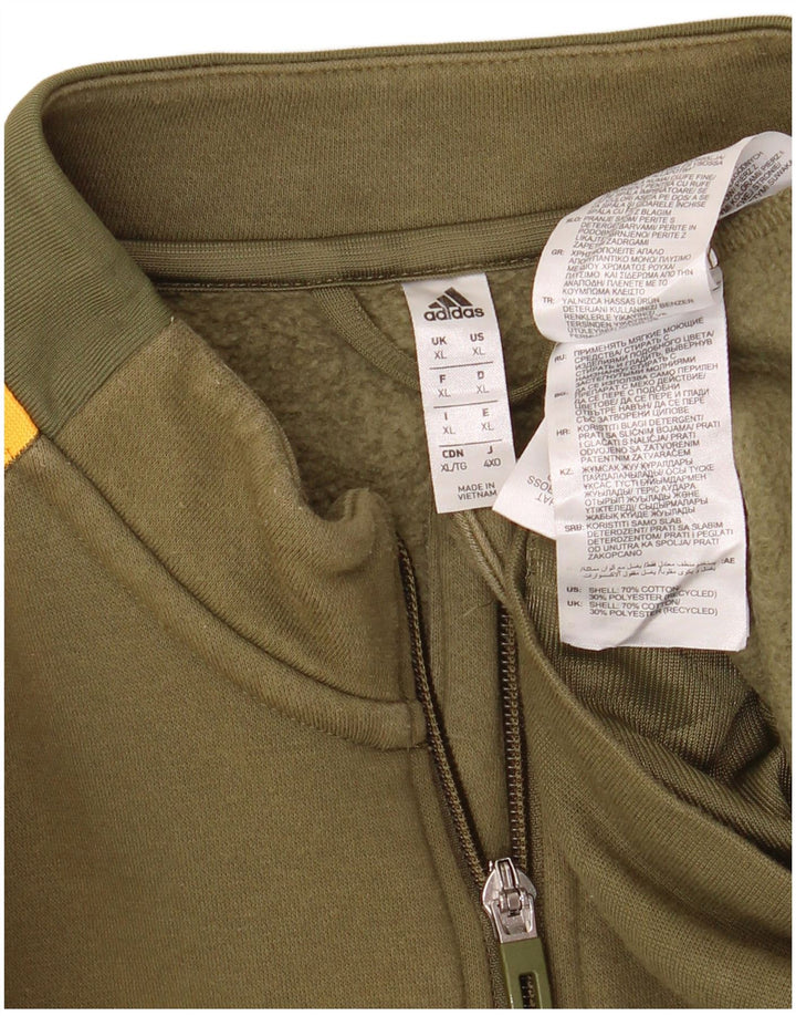 Jachetă de trening pentru bărbați ADIDAS XL, bumbac color bloc, kaki