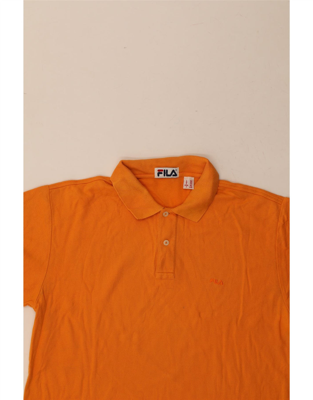 FILA Mens Polo Shirt IT 52 Large Orange Cotton Vintage Fila and Second-Hand Fila from Messina Hembry 