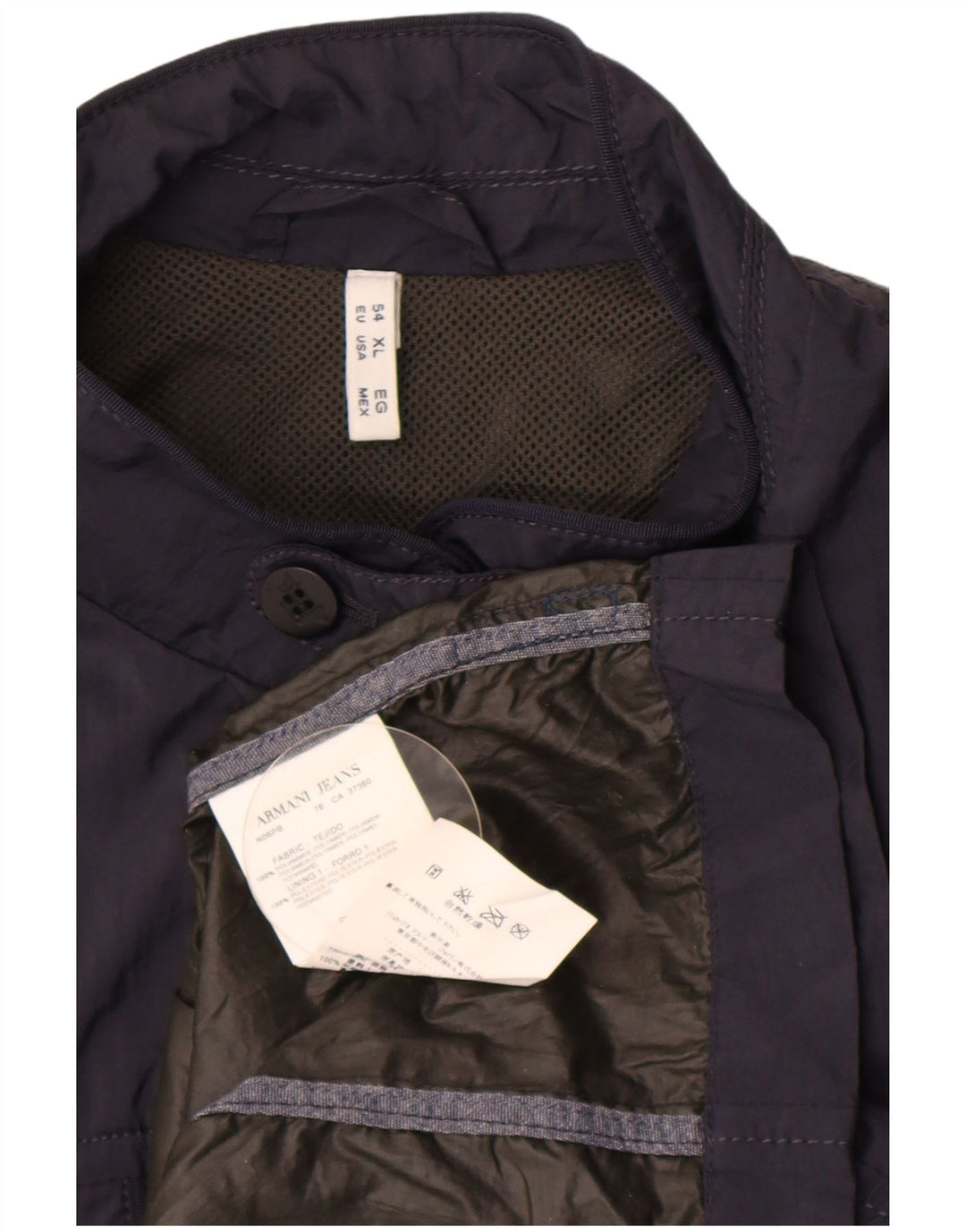 Jachetă Utilitară pentru bărbați Armani Jeans UK 42 XL Poliamidă bleumarin