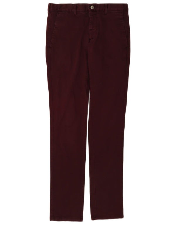 Pantaloni chino skinny pentru bărbați Zara EU 36 XS L29 L32 Bordeaux